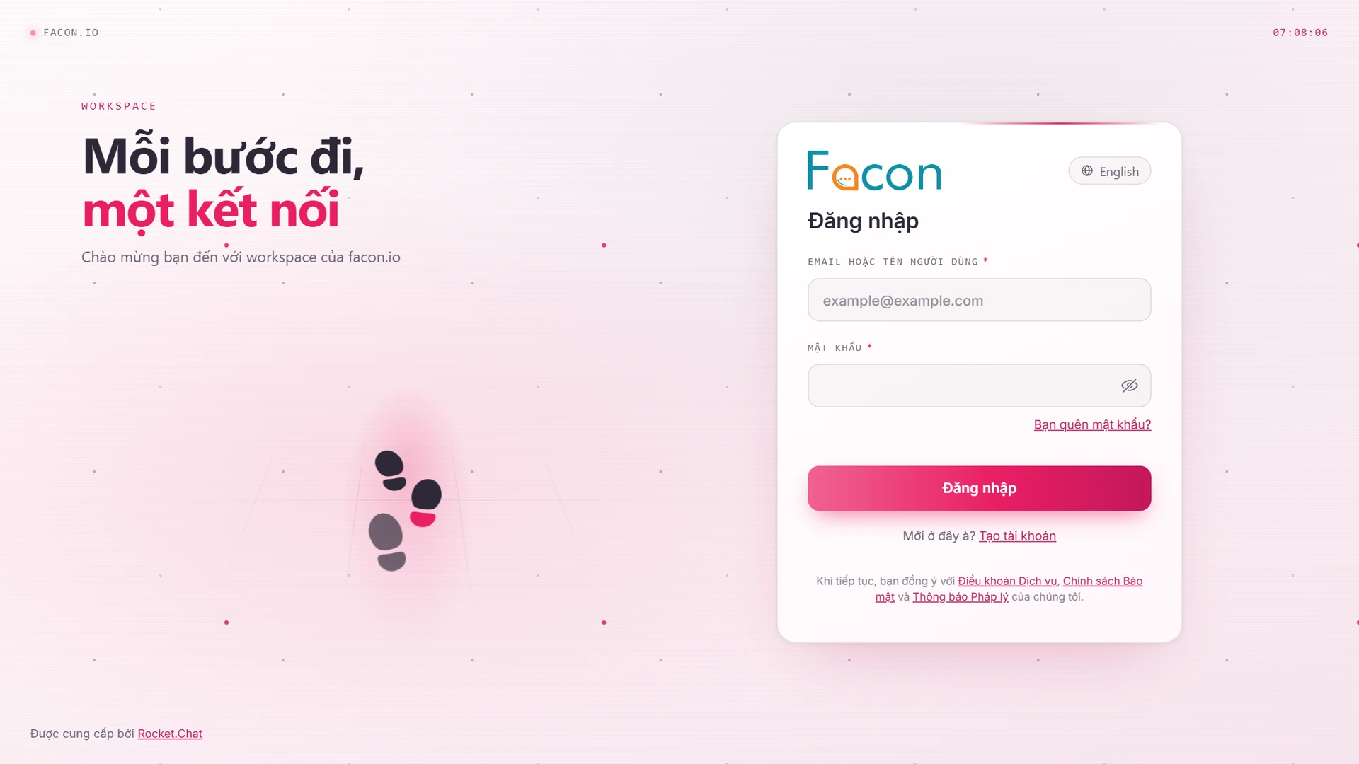 Trang đăng nhập Facon